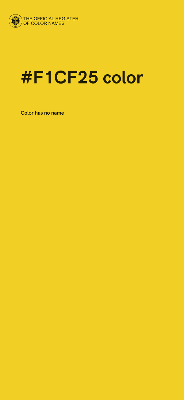 #F1CF25 color image
