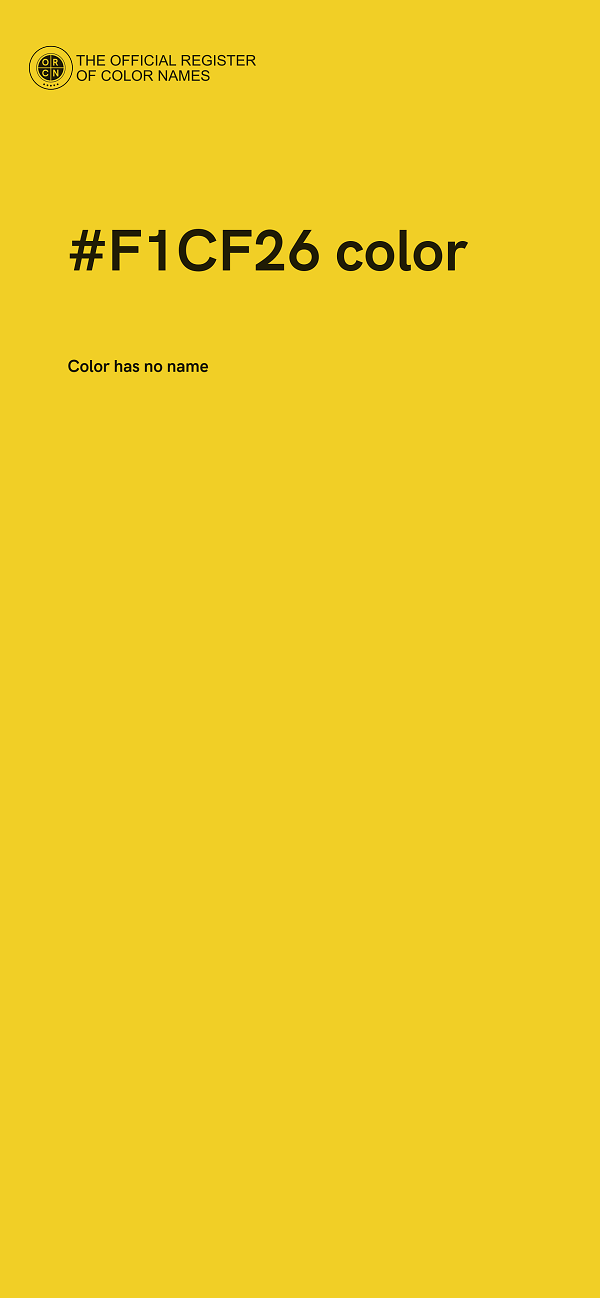 #F1CF26 color image