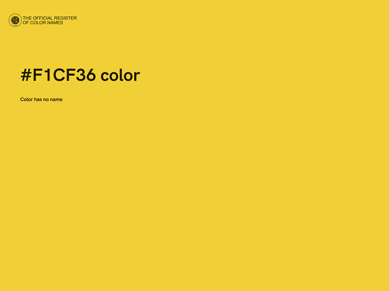 #F1CF36 color image