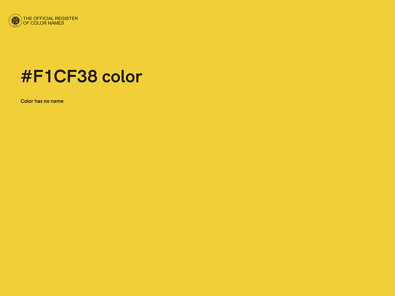 #F1CF38 color image