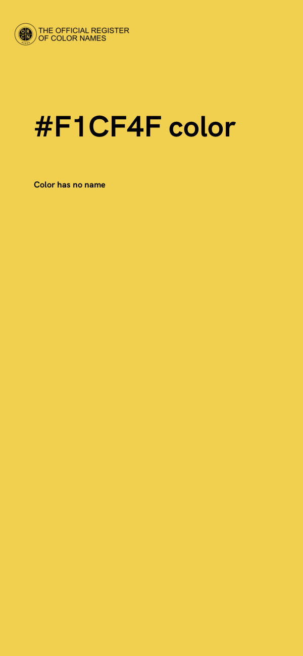 #F1CF4F color image