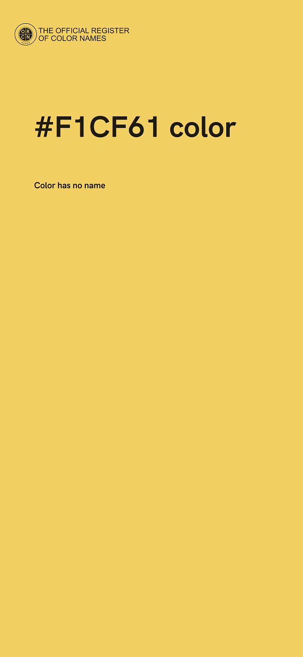 #F1CF61 color image