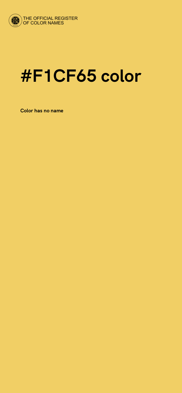 #F1CF65 color image