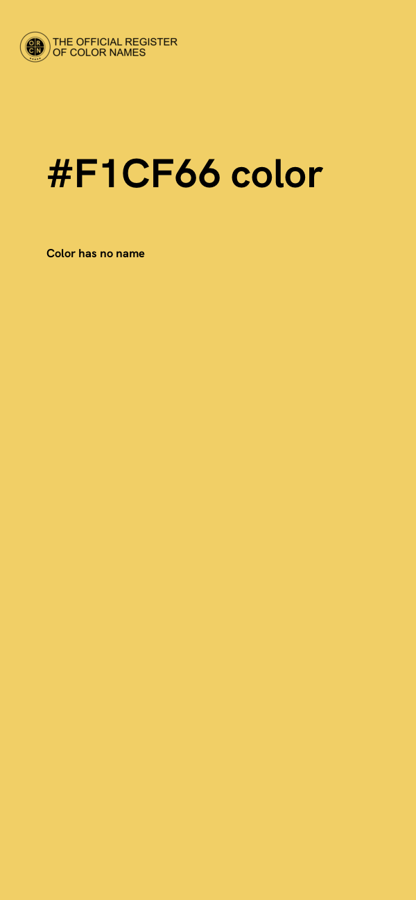 #F1CF66 color image