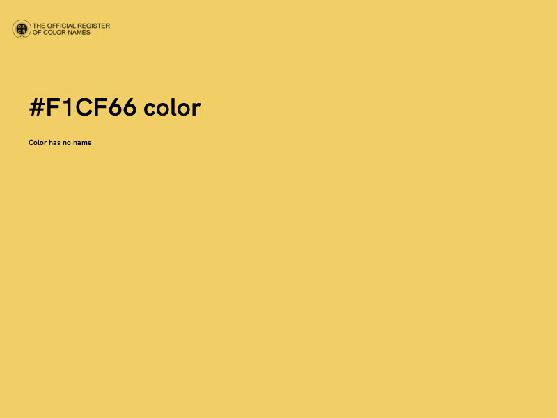 #F1CF66 color image