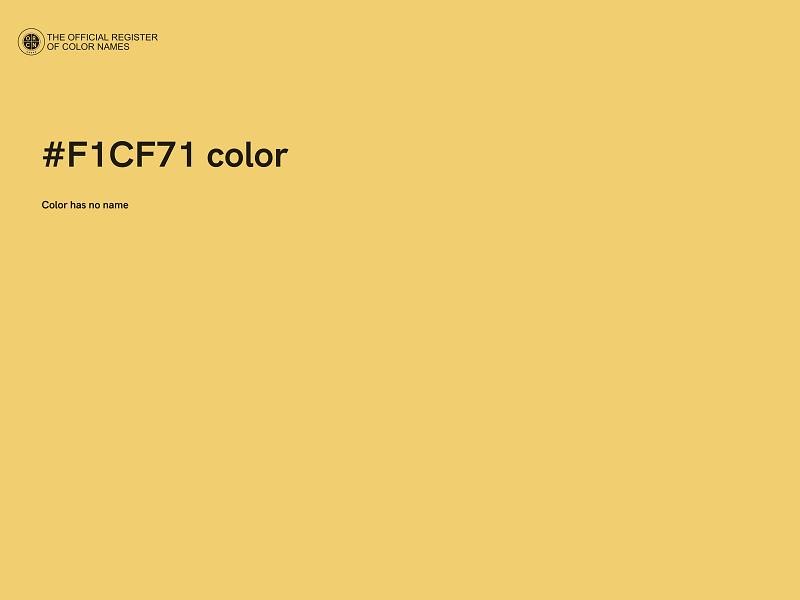 #F1CF71 color image