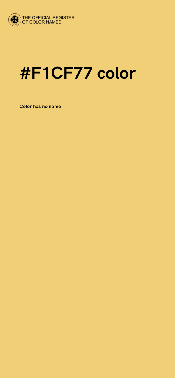 #F1CF77 color image