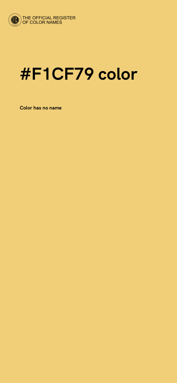 #F1CF79 color image