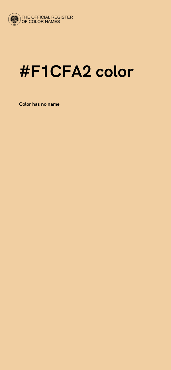 #F1CFA2 color image