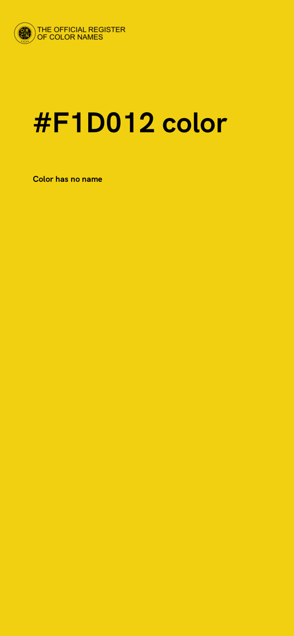 #F1D012 color image