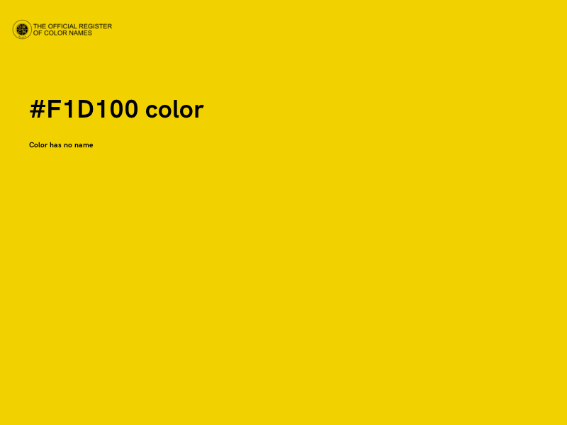 #F1D100 color image