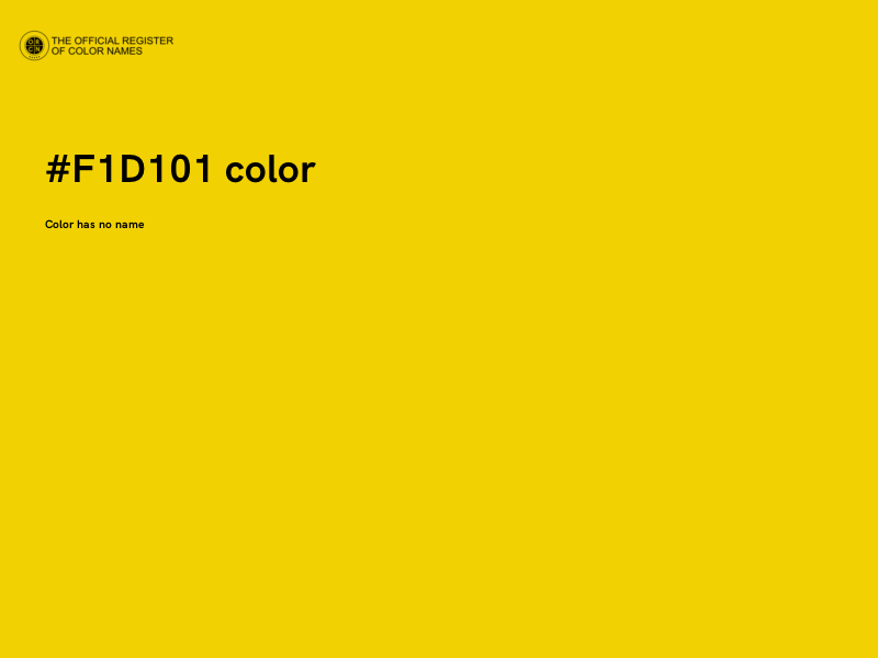 #F1D101 color image