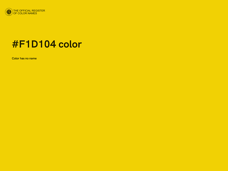 #F1D104 color image