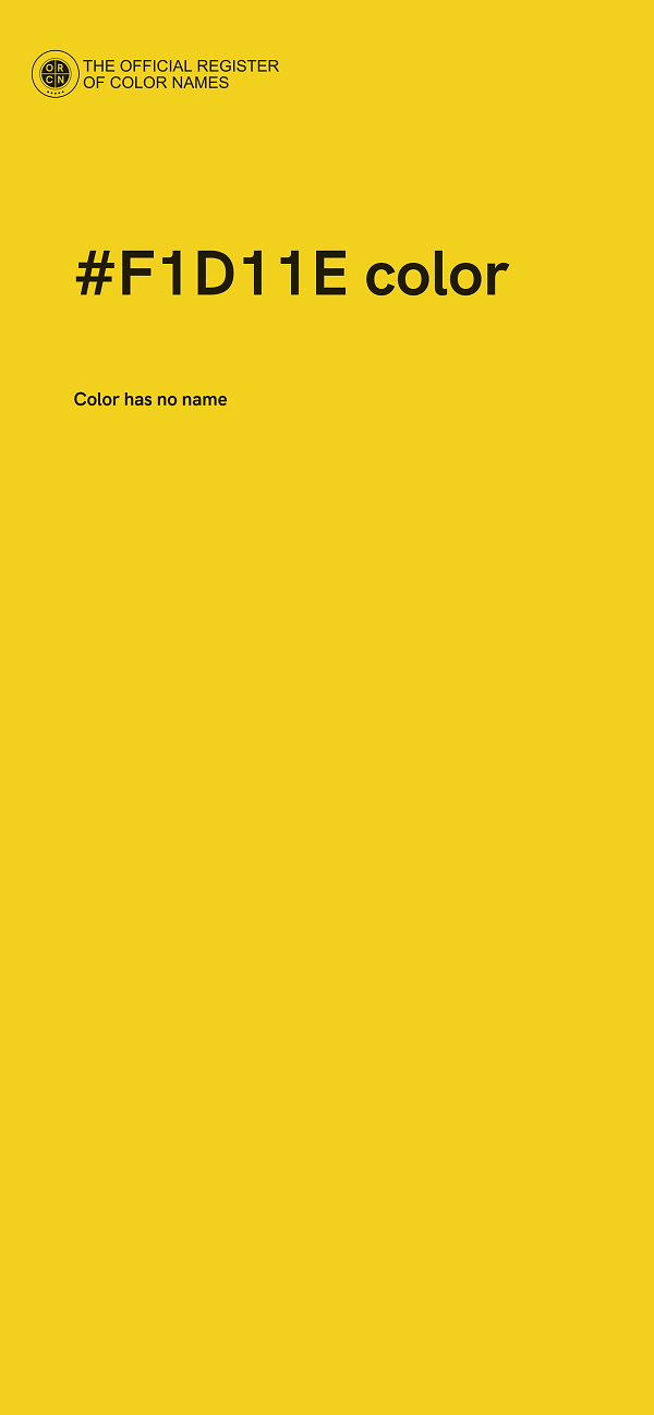 #F1D11E color image