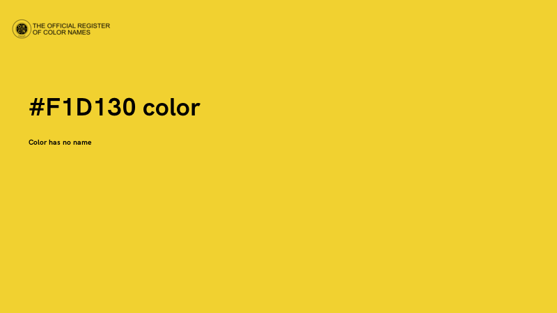 #F1D130 color image