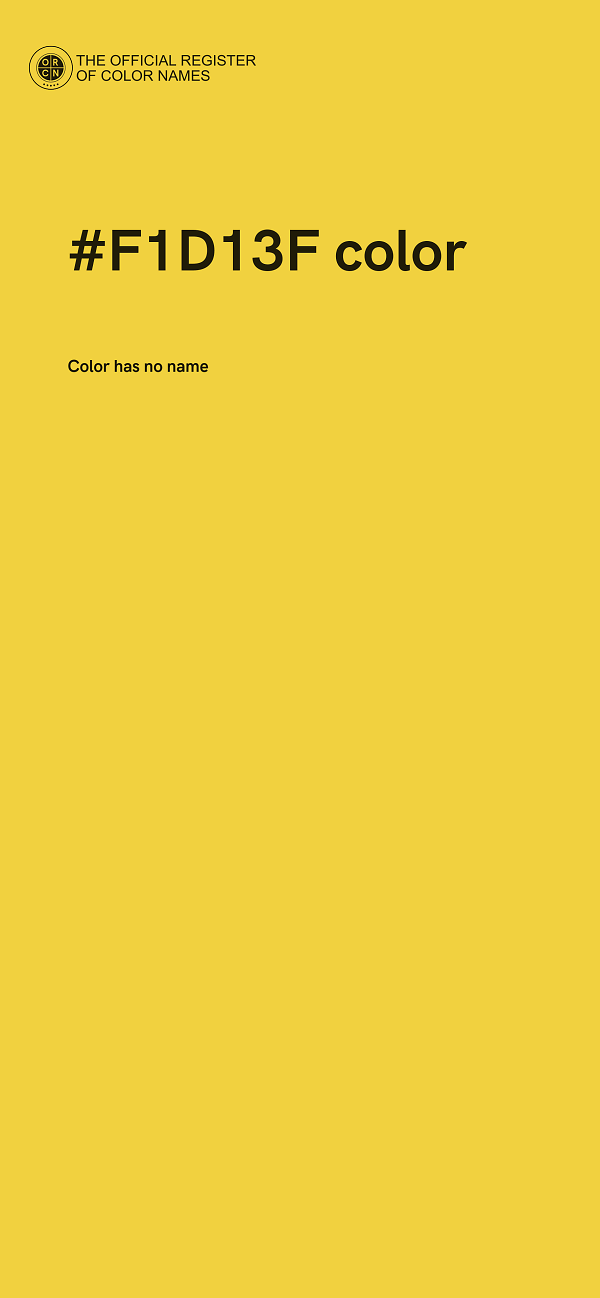 #F1D13F color image
