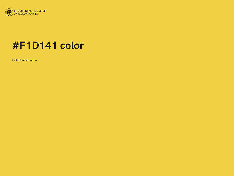 #F1D141 color image