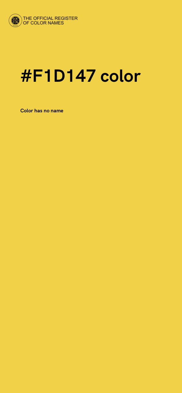 #F1D147 color image