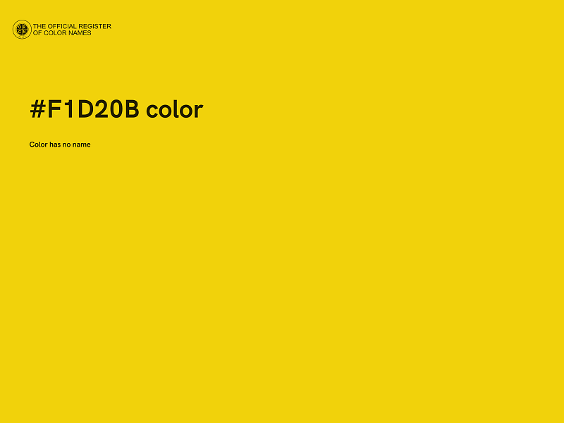 #F1D20B color image