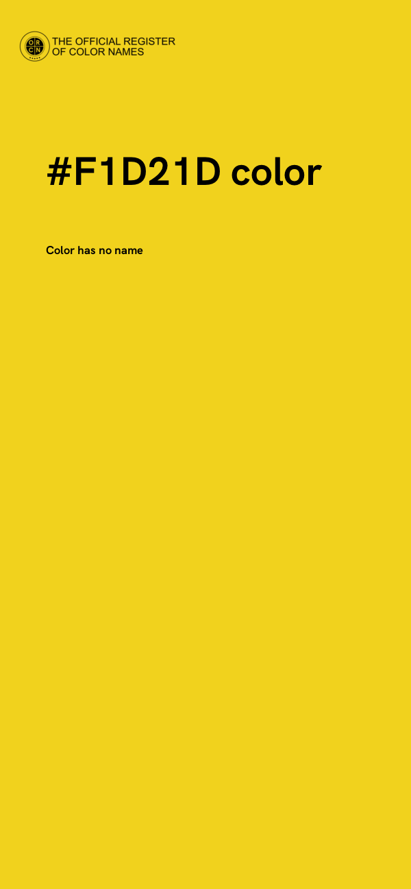 #F1D21D color image