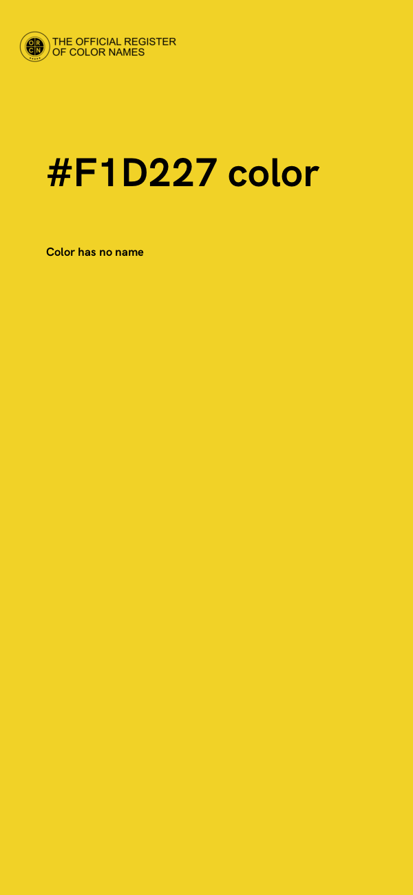 #F1D227 color image