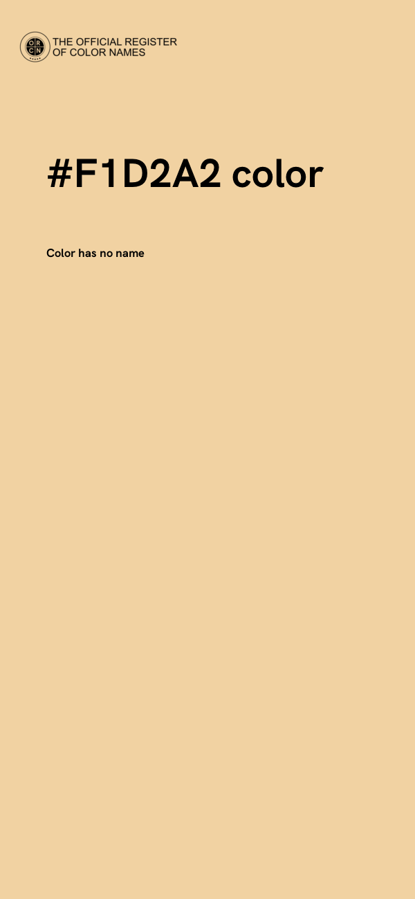 #F1D2A2 color image