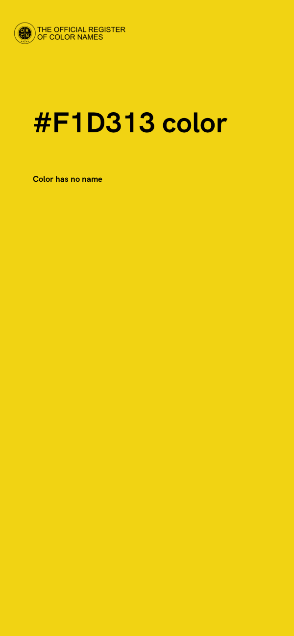 #F1D313 color image