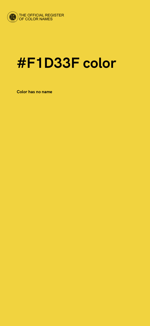 #F1D33F color image