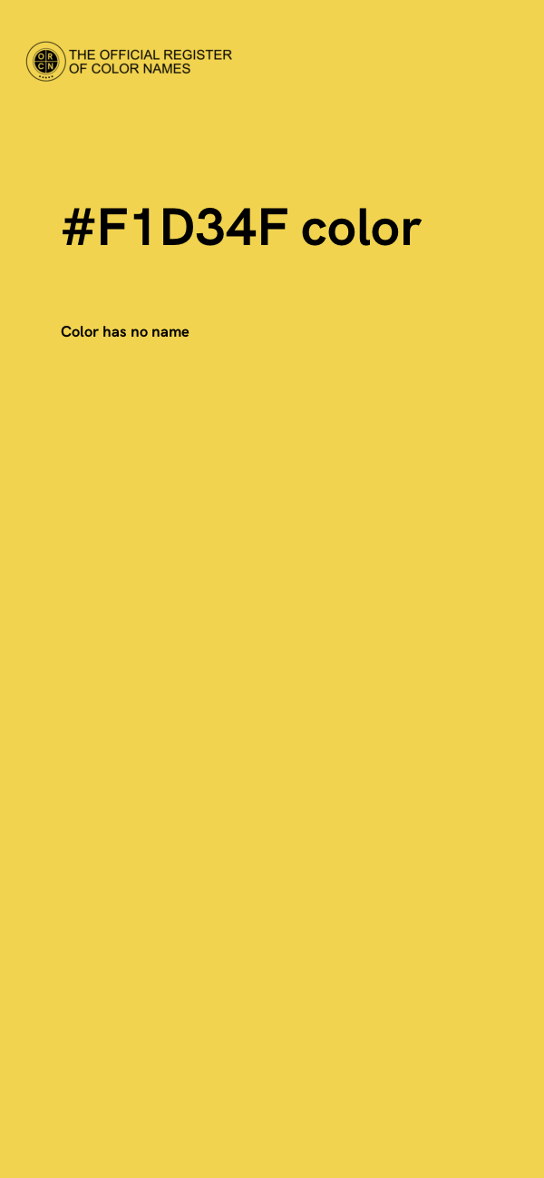 #F1D34F color image