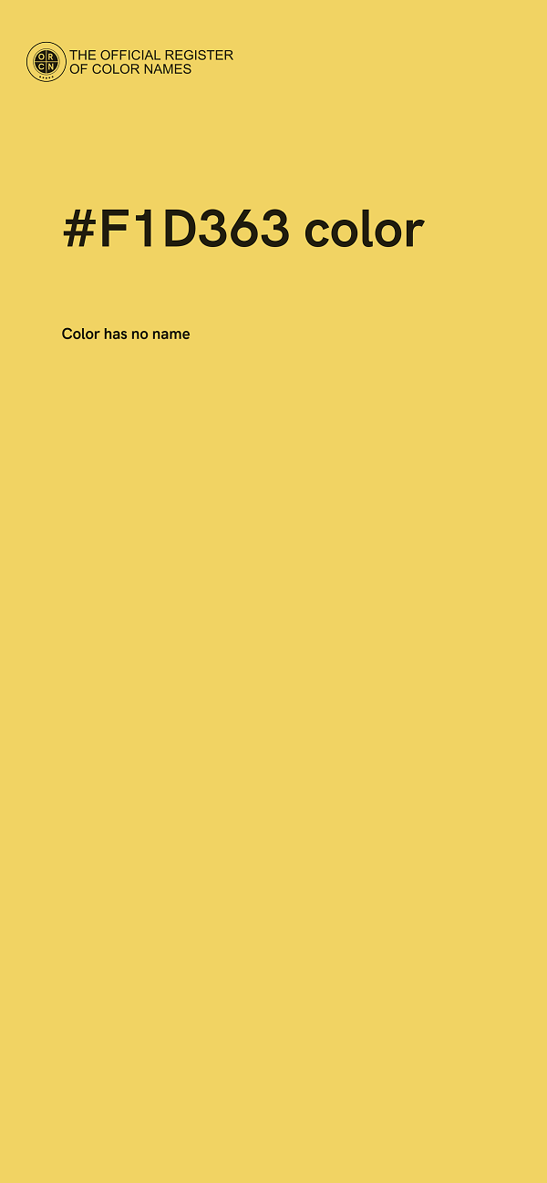 #F1D363 color image