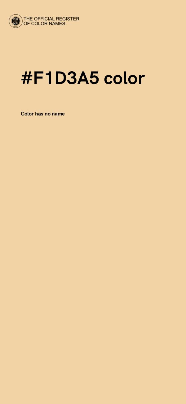#F1D3A5 color image