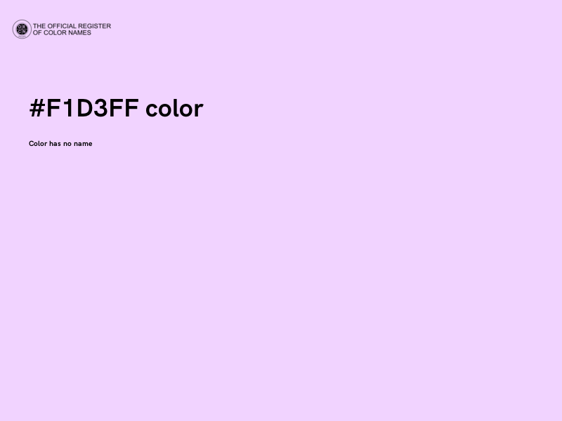 #F1D3FF color image
