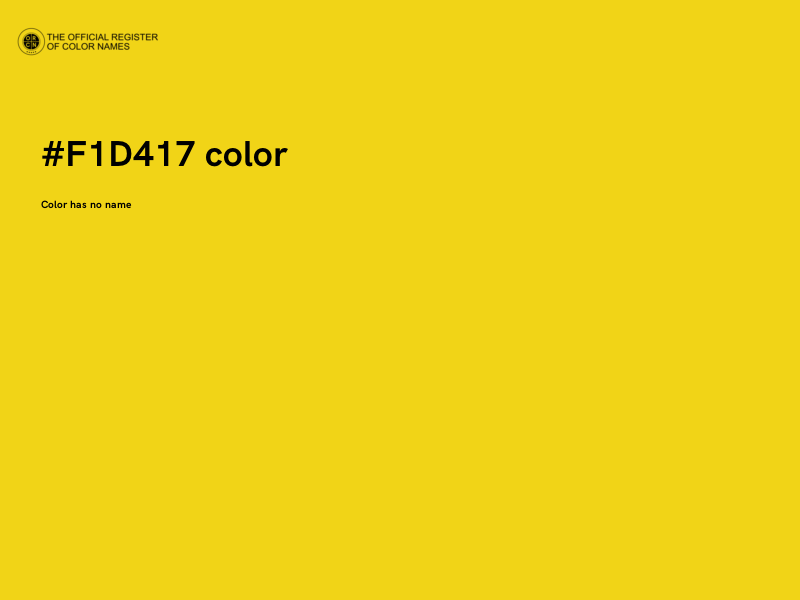 #F1D417 color image