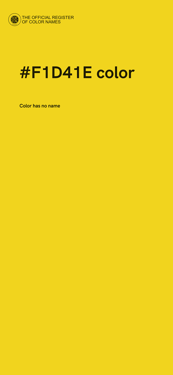 #F1D41E color image