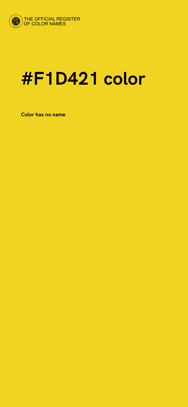 #F1D421 color image