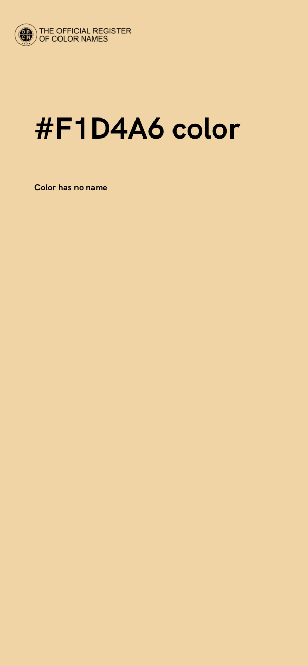 #F1D4A6 color image
