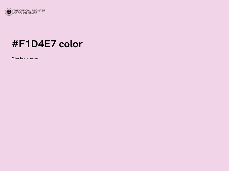 #F1D4E7 color image