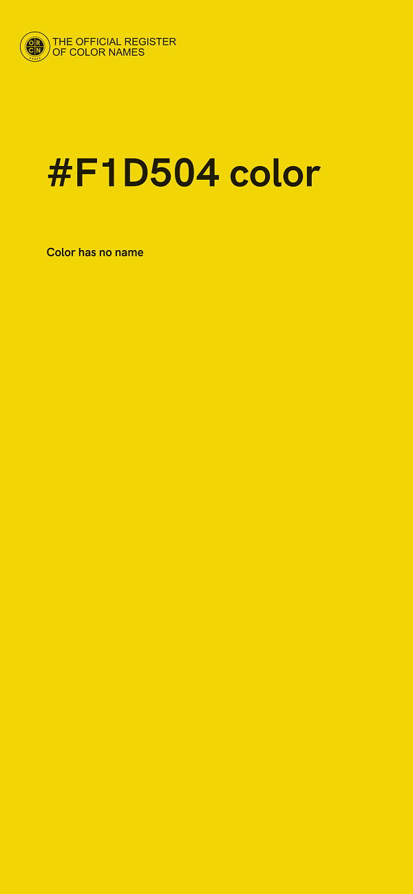 #F1D504 color image