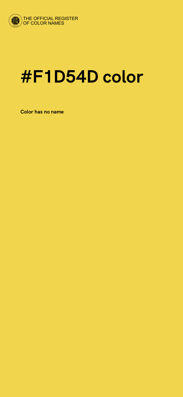#F1D54D color image
