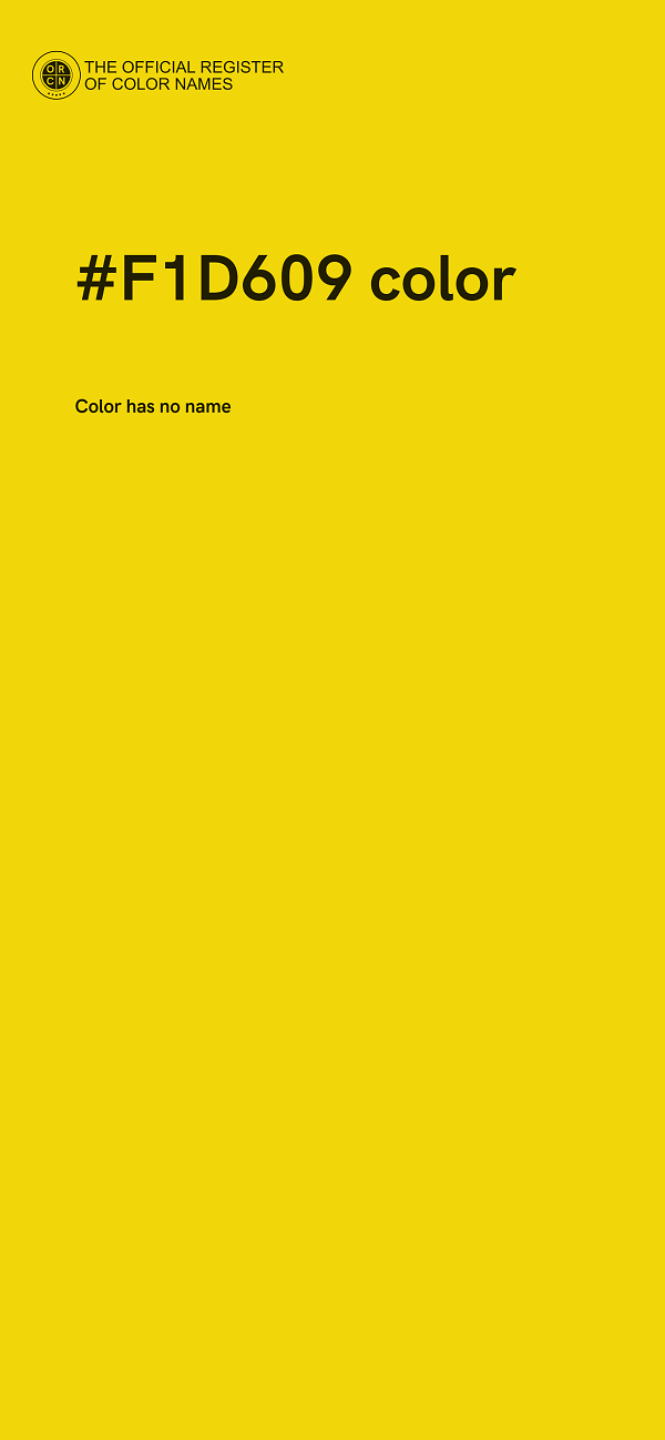 #F1D609 color image