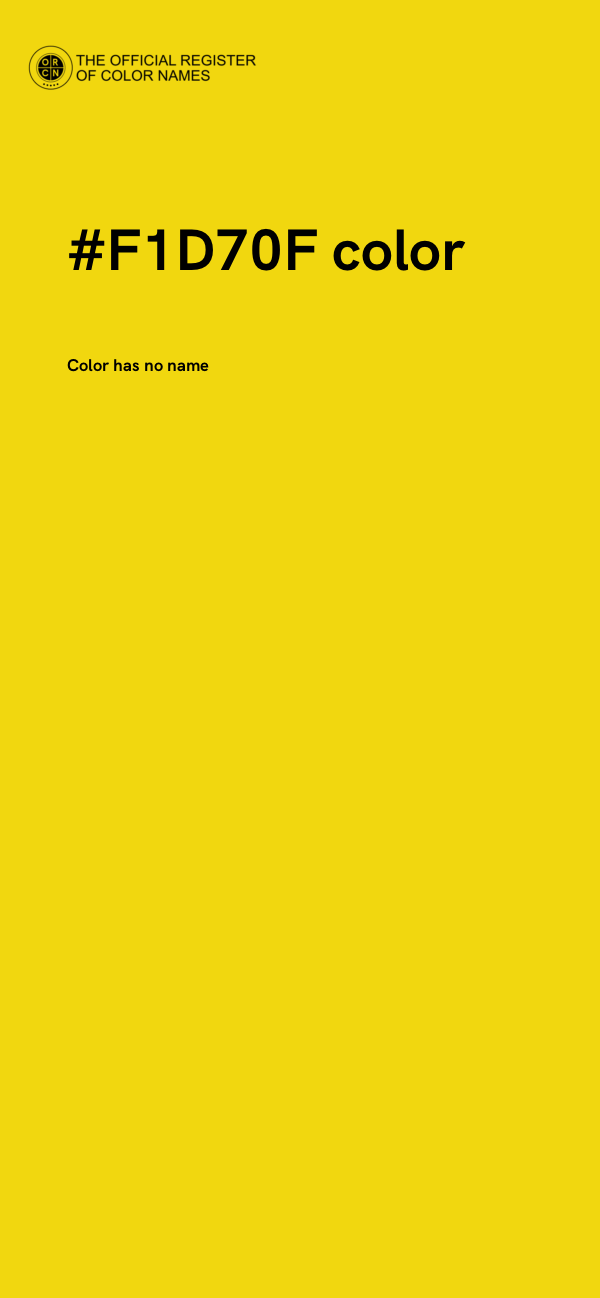 #F1D70F color image