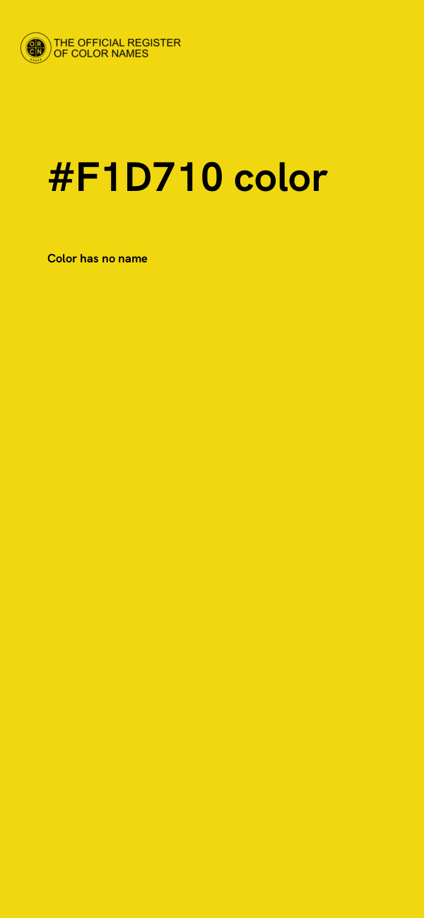 #F1D710 color image