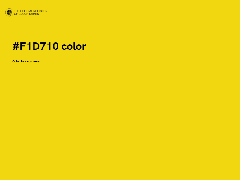 #F1D710 color image