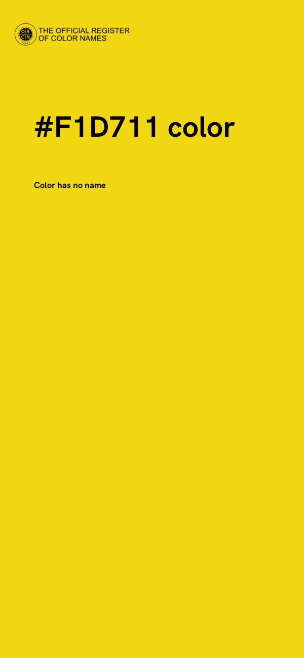 #F1D711 color image