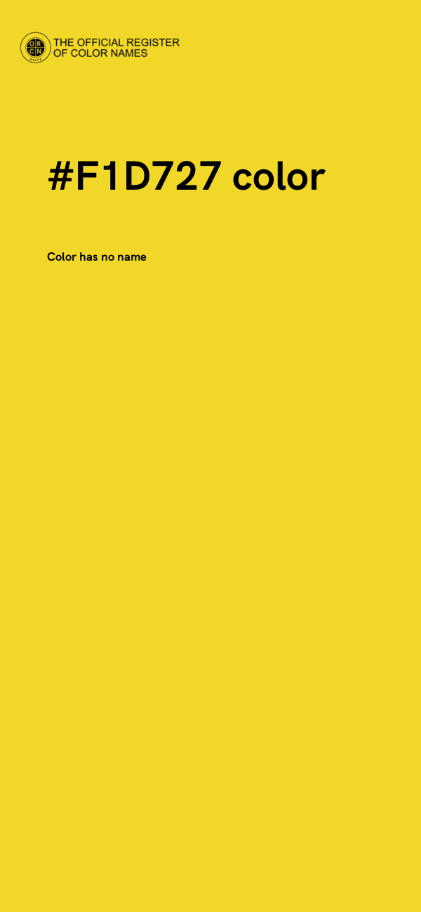 #F1D727 color image
