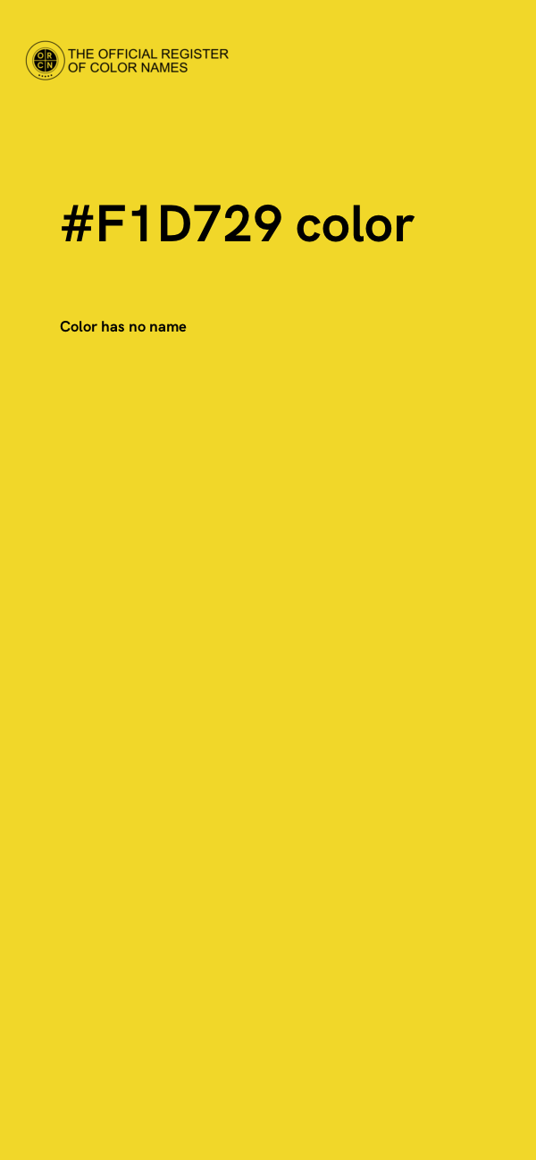 #F1D729 color image