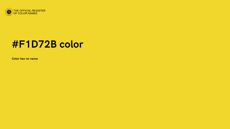 #F1D72B color image
