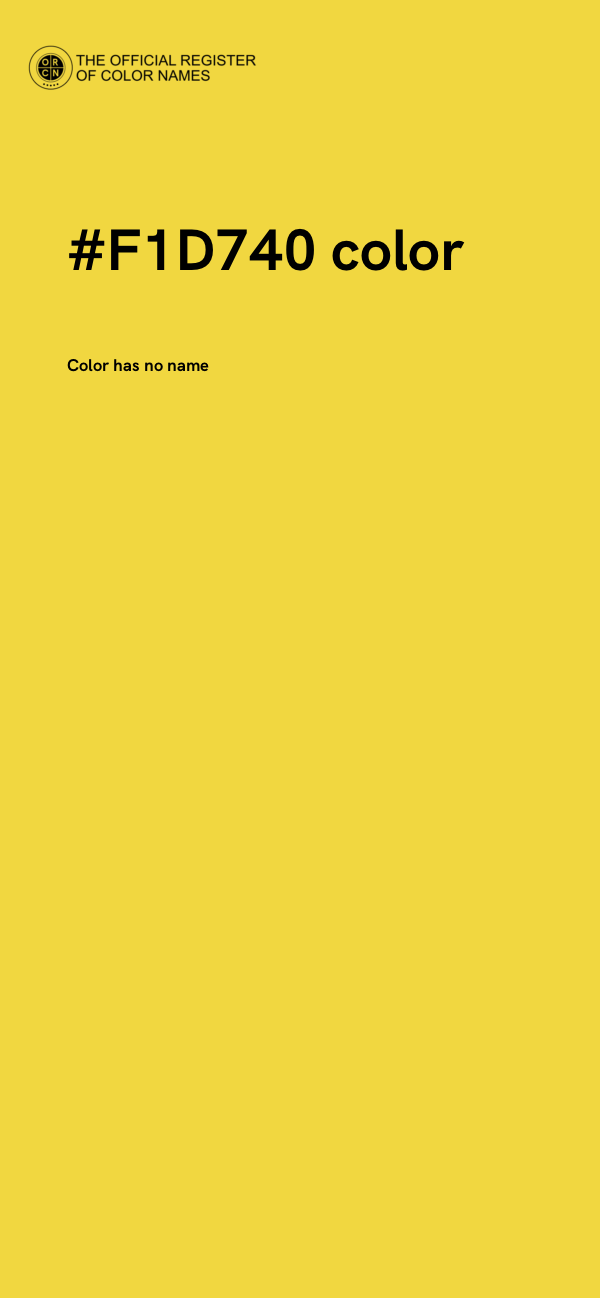 #F1D740 color image