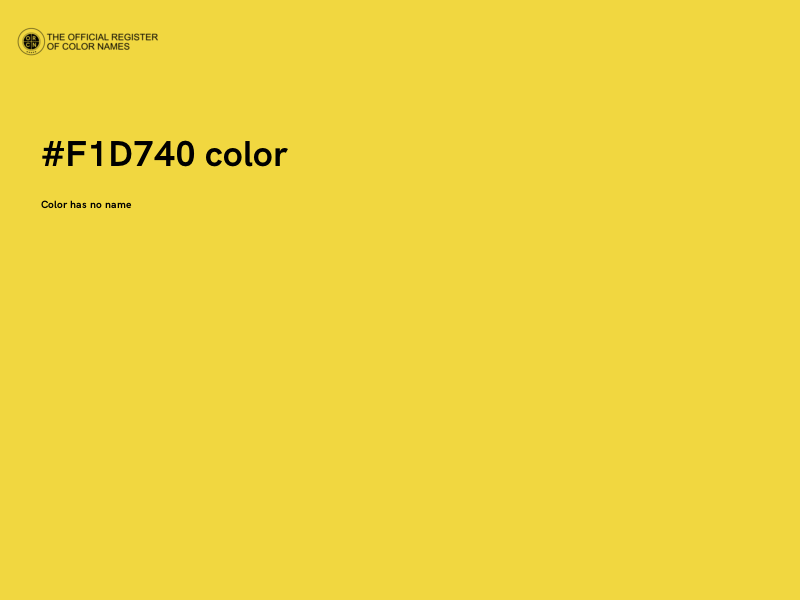 #F1D740 color image