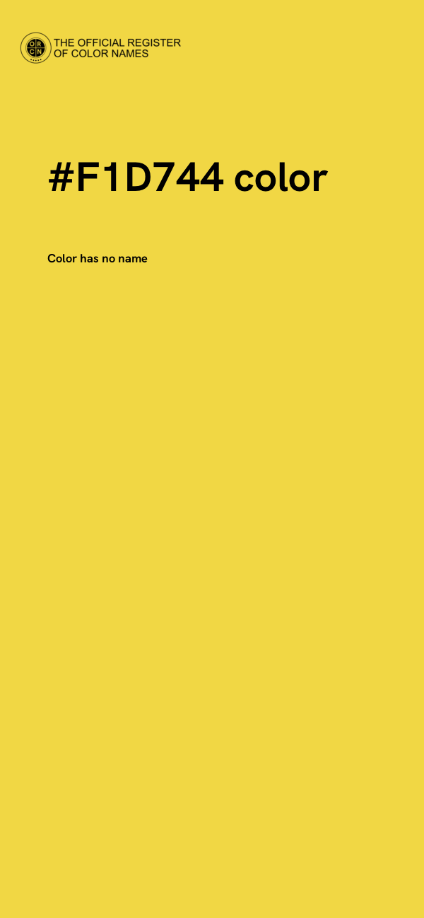 #F1D744 color image
